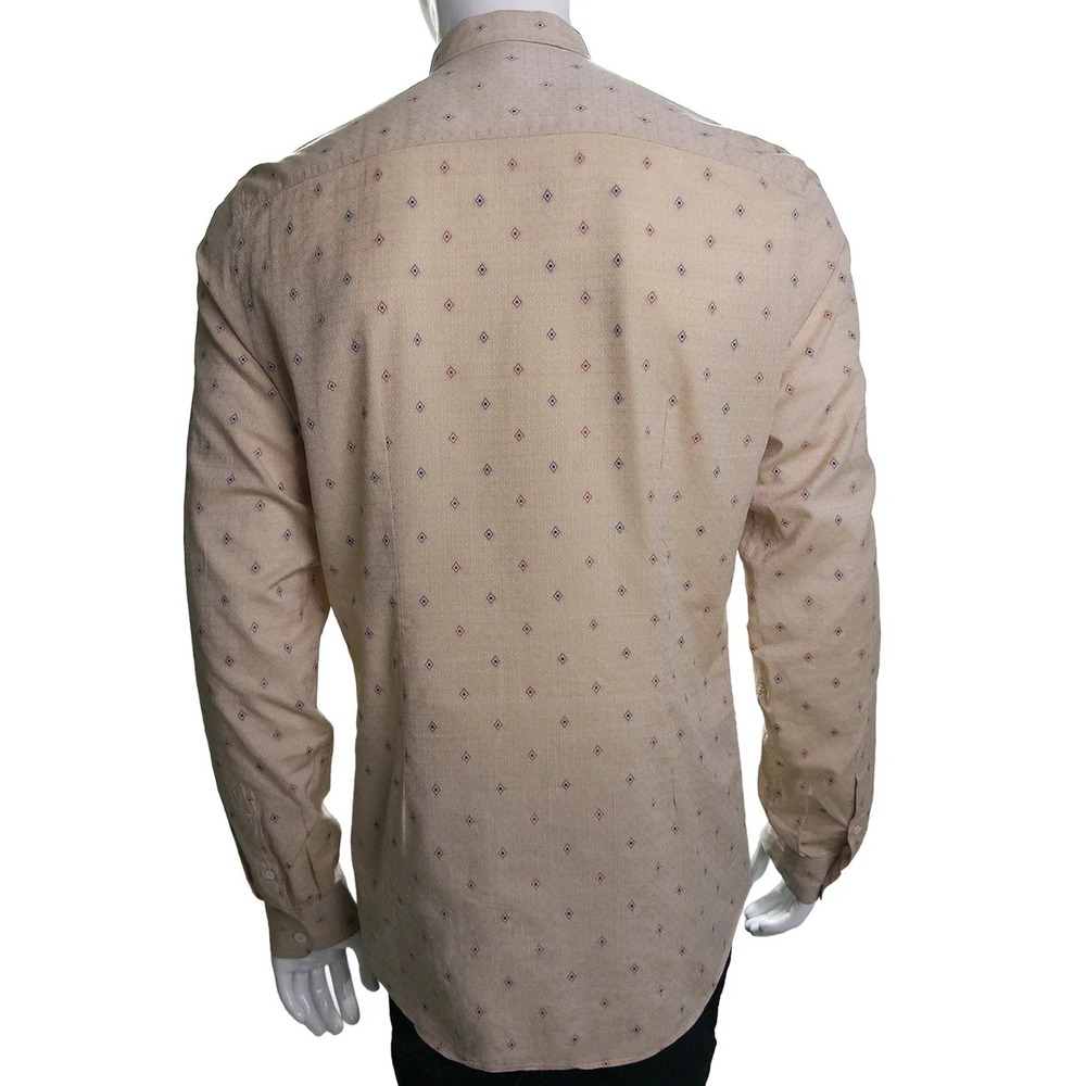 Prada Button Up Shirt SS17 Stretch Cotton Poplin Geometric Archive Men's 42 16.5 - Picture 5 of 7